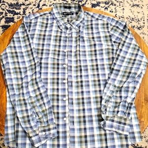 J.CREW SIZE LARGE BUTTON DOWN BLUE/GRAY/WHITE